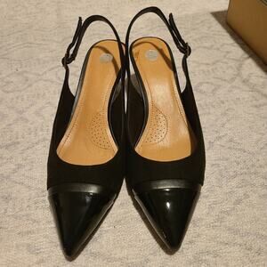 Dressbarn Pam Patent/Suede Stiletto Heels